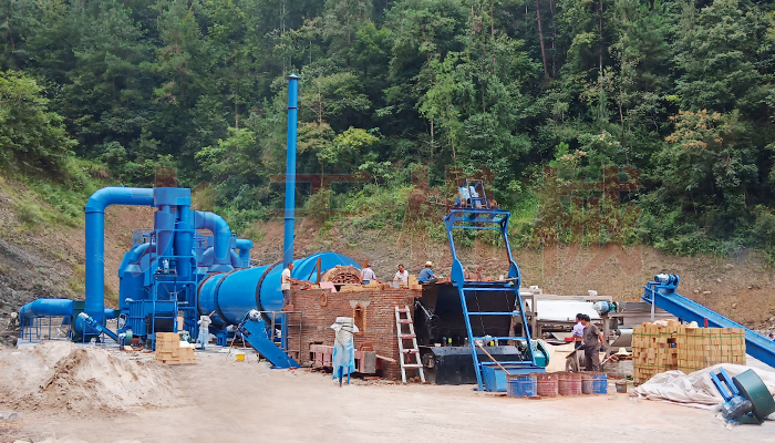 贵州红薯渣烘干机安装现场图